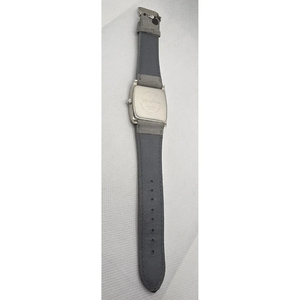 Unisex Disney Parks Mickey Mouse Limited Edition Gray Fabric Band Watch 04
